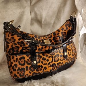Authentic Cheetah Leopard Dooney & Bourke Purse Handbag Large